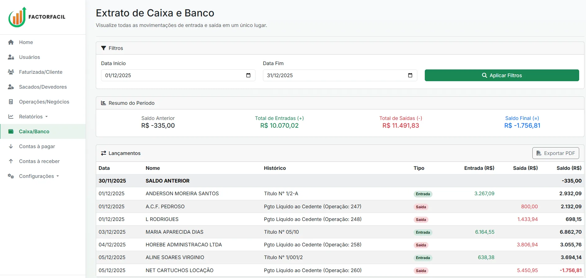 Sistema Web FactorFácil