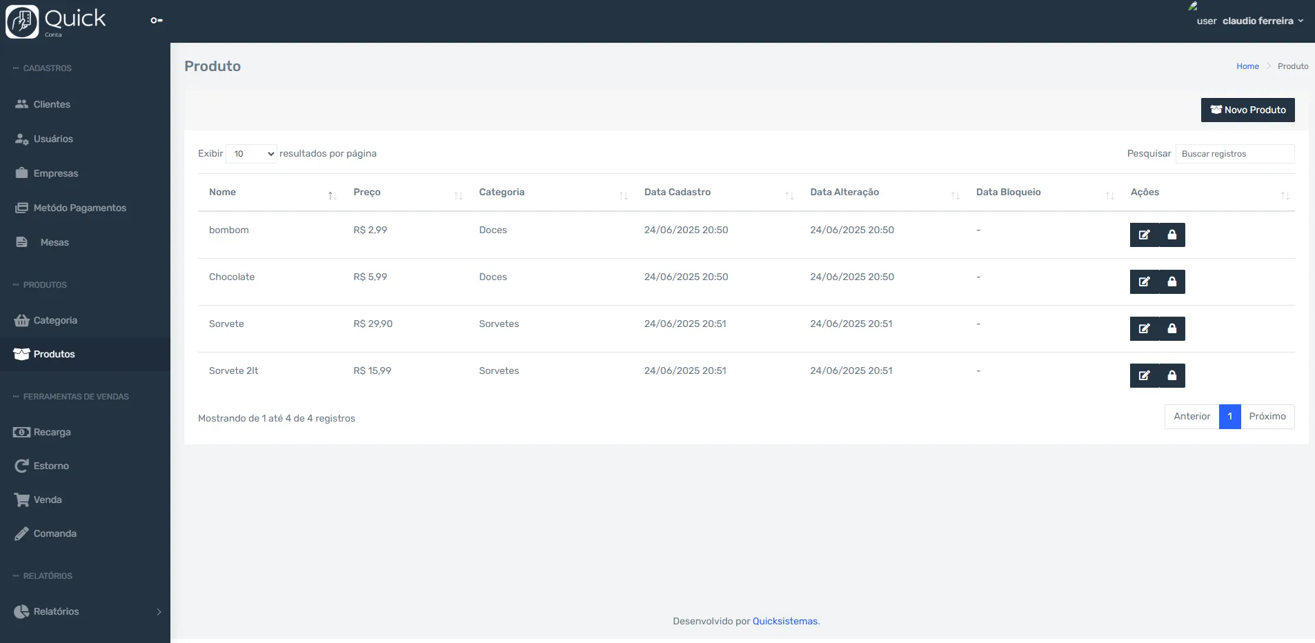Sistema Web QuickConta